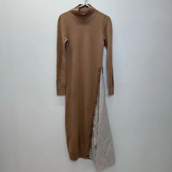 NAADAM Asymmetrical Turtleneck Dress